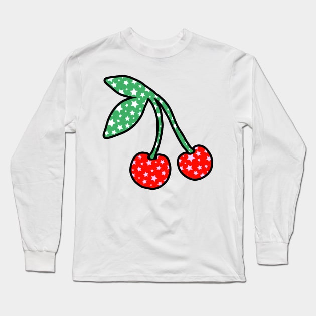 Starry Cherry Long Sleeve T-Shirt by lolosenese